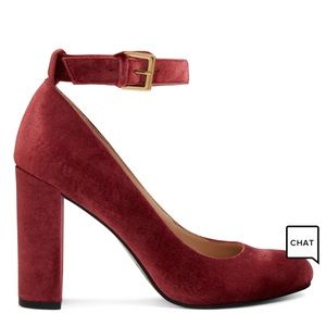 Nine West Red/pink Velvet pumps